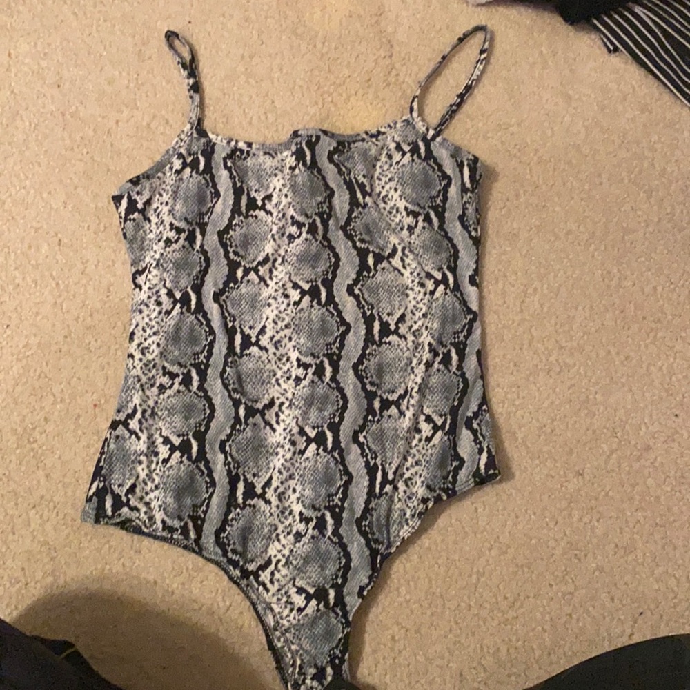 Medium snake skin tank bodysuit